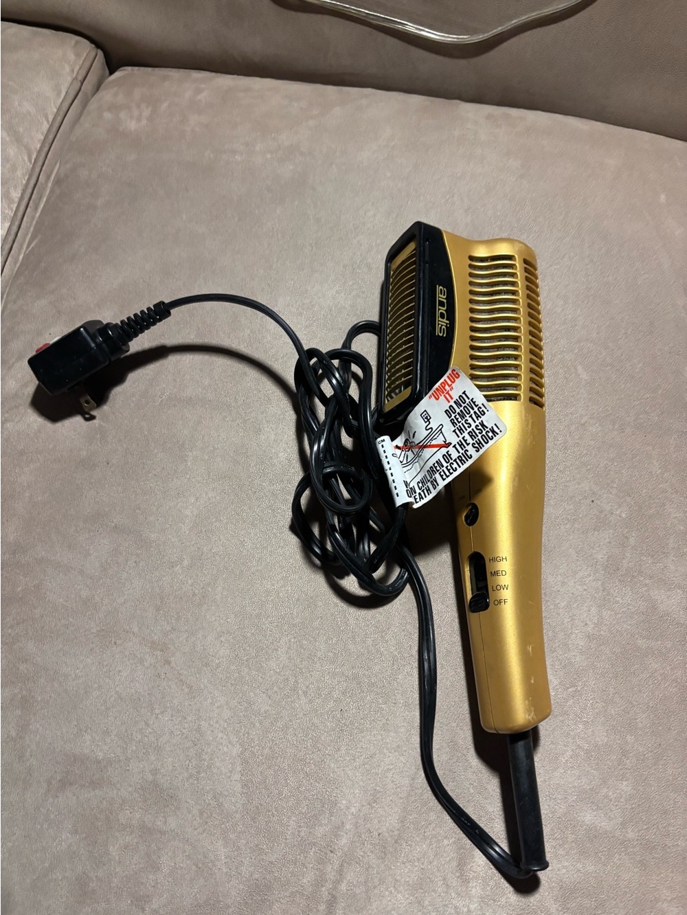 Andis Gold Hot Air Brush - Gold